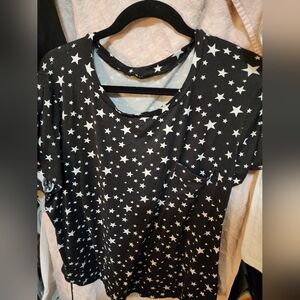 Black star spandex shirt